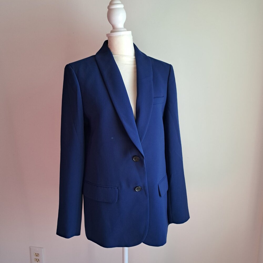 J Crew Factory blazer cobalt blue 6 coat jacket guc